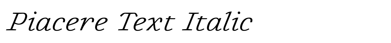 Piacere Text Italic